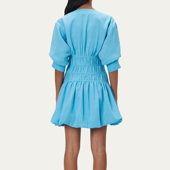 NEW Jonathan Simkhai Diem Gauze Bubble-Hem Minidress - Picture 8 of 9